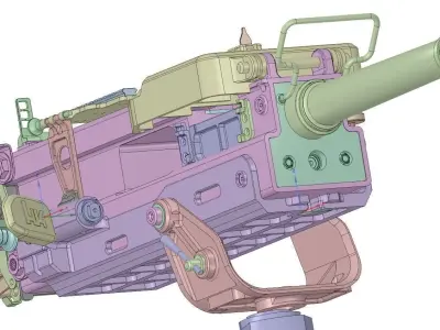 hk grenade machine gun 3D model