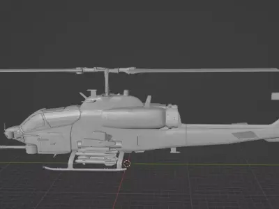 Helicopter ah1w 3D print model