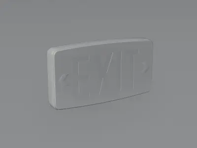 Exit Sign 4K and 2K Low-poly 3D model