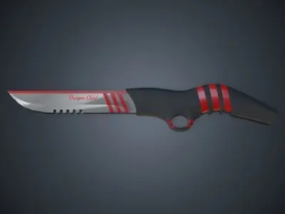 Combat Knife Dragon Claw Free low-poly 3D model