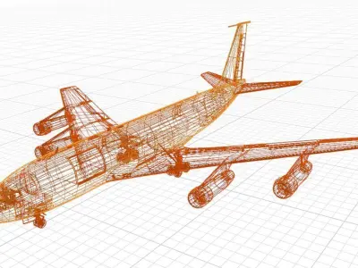 Boeing OC-135B Open Skies - THE SKY SPY - Low-poly 3D model