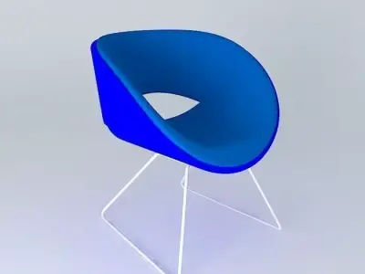 Modern blue chair Free 3D model