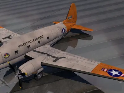 Curtiss-Wright C-46 Commando 3D model