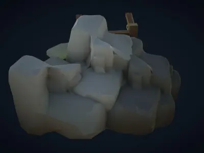 Stylized Poly Mine Low-poly 3D model
