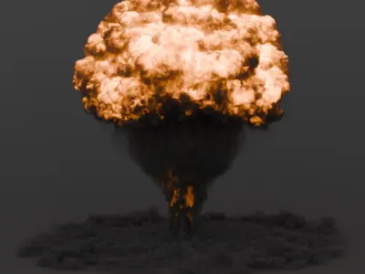 Radiation Burst Fire Cloud VDB For Blender 3D model
