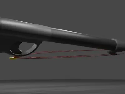 Pneumatic Speargun Low-poly 3D model