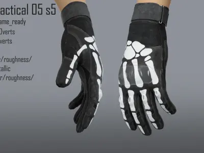 FPS hand glove tactical 05 s5 Low-poly 3D model