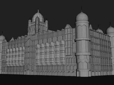 Taj Hotel Mumbai Low-poly 3D model