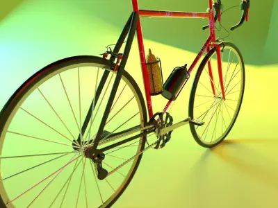 Realistic Vintage Road Bicycle 3D Model Low-poly 3D model