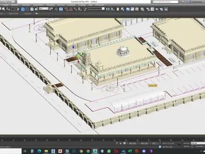 Indian temple 3D model with lumion effects 3D model