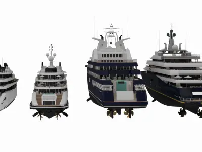 Collection yacht Bay Sixth 3D model