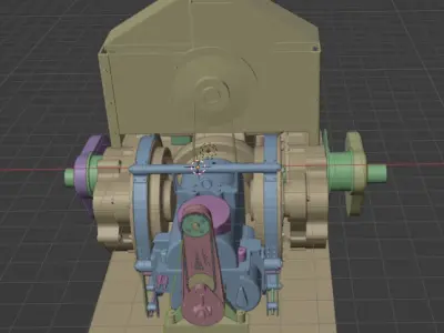 Renault FT engine 3D model