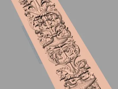European furniture 3D relief models for CNC wood engraving E243 3D model
