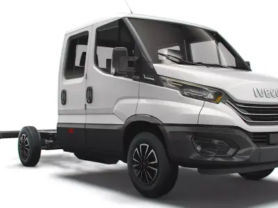 Iveco Daily Crew Cab L2 Chassis 2022 3D model