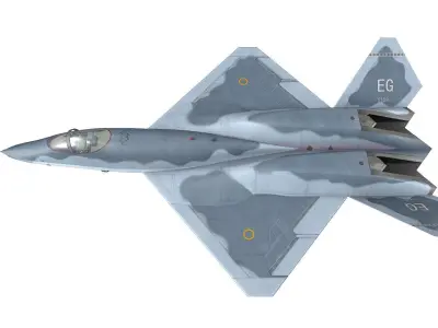 Northrop YF-23 Fighter Jet Low-poly Low-poly 3D model