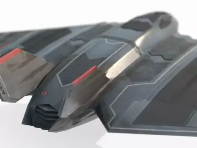 Future sci-fi stealth drones 3D model