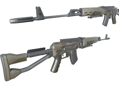 48-Dragunov-gun model 3d game ready model Low-poly 3D model Low-poly 3D model