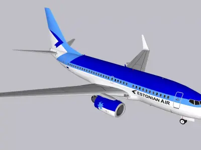 Estonian Air Boeing 737 3D model