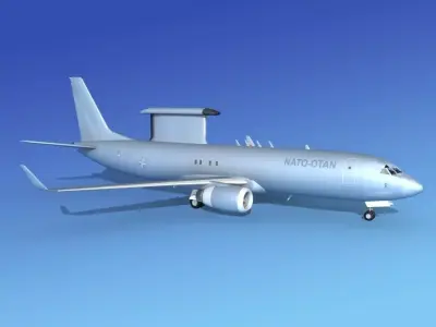 Boeing E-8 Posiedon AEWS NATO 3D model