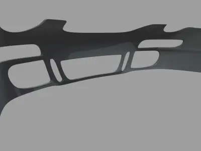 Front Bumper Porsche Custom Low-poly 3D model