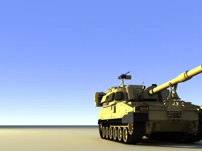 Paladin military tank Free 3D model