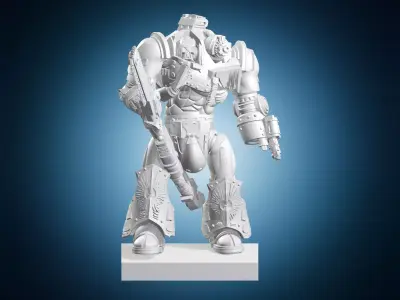 Space Marine Chainsaw Miniature 3D print model