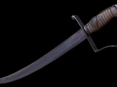 Light Cavalry Sabre British Short M1796 Historically Accurate Low-poly 3D model