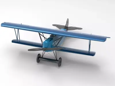 Fokker DVII 3D model