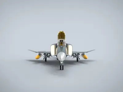 F-4 Phantom grey 3D model