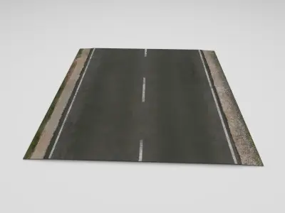 Seamless Roads and Railway Bundle Free low-poly 3D model