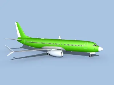 Boeing 737-800 Max Bare Metal 3D model