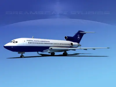 Boeing 727-100 Federal Aviation Administration 3D model