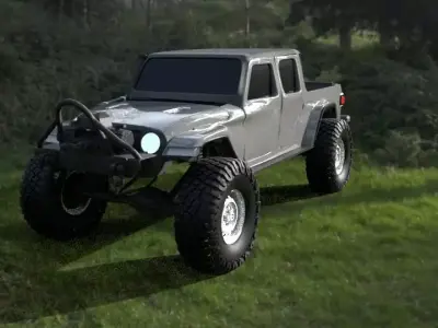 Off-Road Jeep Gladiator Low-poly 3D model