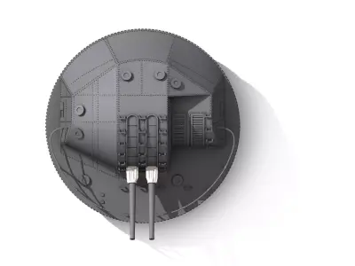 Anti aircraft guns type 89 40 calibre 3D print model
