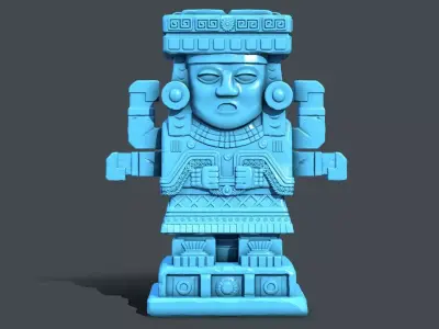 Statue Aztec Chalchiutlicue HP 3D print model