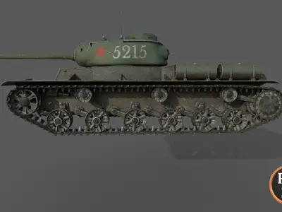 Tank-KV-85 Standard camouflage 3D model