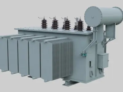 Electrical Transformer 2A Low-poly 3D model