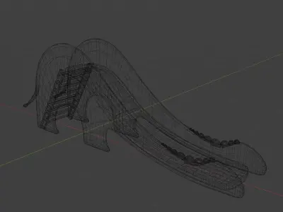 Dinosaur playground climber Low-poly 3D model Low-poly 3D model