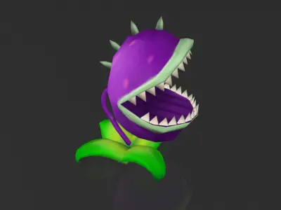 Creative Piranha Plant Low-poly 3D model
