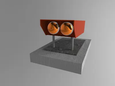 Precision Approach Path Indicator Lighting Free 3D model
