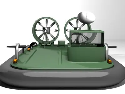 Hovercraft - Military 3D model