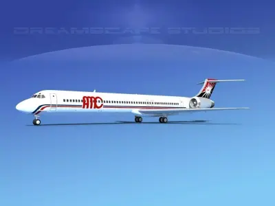 McDonnell Douglas MD83 AMC Airlines 3D model