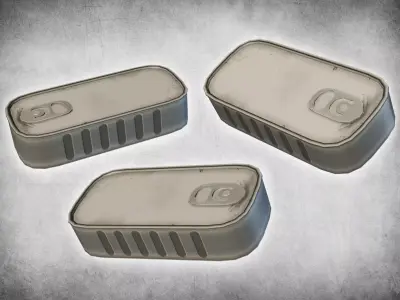 Small Metal Can Low-poly 3D model