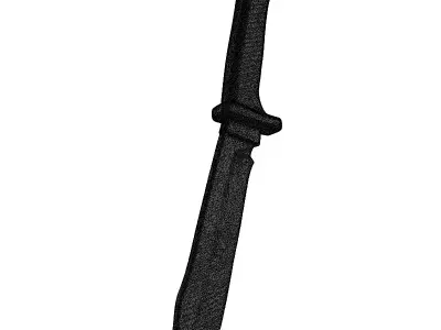 Detailed Combat Knife 3D model