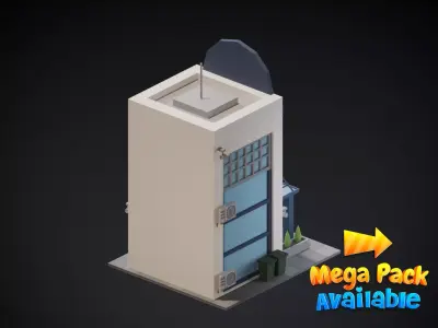 Police Station Free low-poly 3D model