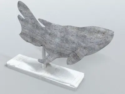 laos Koi Fish Statue Low-poly 3D model