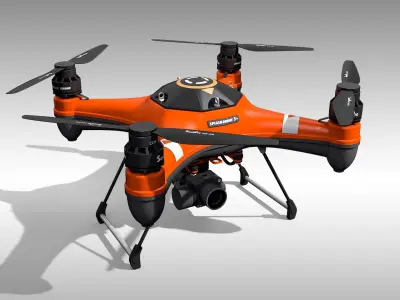 SplashDrone 3 Plus with Gimbal Camera 3D model