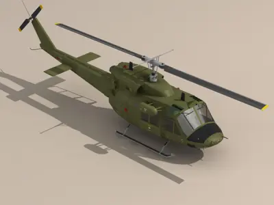 B 212 army 3D model