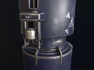 3D Sci-fi Grenade Low-poly 3D model