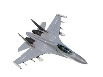 PBR Shenyang J-16D electronic Fighter China PLAAF Low-poly 3D model